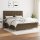 vidaXL Boxspringbett mit Matratze Dunkelbraun 180x200 cm Stoff