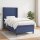 vidaXL Boxspringbett mit Matratze Blau 90x200 cm Stoff