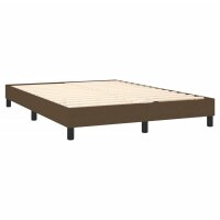 vidaXL Boxspringbett Dunkelbraun 140x190 cm Stoff