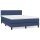 vidaXL Boxspringbett mit Matratze Blau 140x200 cm Stoff