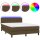 vidaXL Boxspringbett mit Matratze &amp; LED Dunkelbraun 140x190 cm Stoff