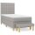 vidaXL Boxspringbett mit Matratze Hellgrau 90x190 cm Stoff