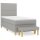 vidaXL Boxspringbett mit Matratze Hellgrau 90x190 cm Stoff