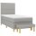 vidaXL Boxspringbett mit Matratze Hellgrau 90x190 cm Stoff