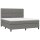 vidaXL Boxspringbett mit Matratze Dunkelgrau 160x200 cm Stoff