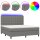 vidaXL Boxspringbett mit Matratze &amp; LED Dunkelgrau 160x200 cm Stoff