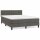 vidaXL Boxspringbett mit Matratze Dunkelgrau 140x200 cm Samt