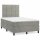 vidaXL Boxspringbett mit Matratze Hellgrau 120x200 cm Samt