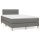 vidaXL Boxspringbett mit Matratze Dunkelgrau 120x200 cm Stoff