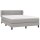 vidaXL Boxspringbett mit Matratze Hellgrau 140x200 cm Stoff