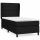 vidaXL Boxspringbett mit Matratze Schwarz 90x200 cm Stoff