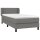 vidaXL Boxspringbett mit Matratze Dunkelgrau 90x200 cm Stoff