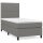 vidaXL Boxspringbett mit Matratze Dunkelgrau 90x190 cm Stoff