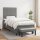 vidaXL Boxspringbett mit Matratze Dunkelgrau 90x190 cm Stoff