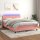 vidaXL Boxspringbett mit Matratze &amp; LED Rosa 140x200 cm Samt