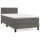 vidaXL Boxspringbett mit Matratze Dunkelgrau 90x200 cm Samt