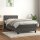 vidaXL Boxspringbett mit Matratze Dunkelgrau 90x200 cm Samt