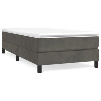 vidaXL Boxspringbett Dunkelgrau 90x200 cm Samt