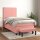 vidaXL Boxspringbett mit Matratze Rosa 90x200 cm Samt