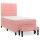 vidaXL Boxspringbett mit Matratze Rosa 100x200 cm Samt