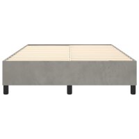 vidaXL Boxspringbett Hellgrau 140x200 cm Samt