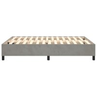 vidaXL Boxspringbett Hellgrau 140x200 cm Samt