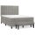 WOWONA Boxspringbett mit Matratze Hellgrau 140x190 cm Samt