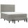 WOWONA Boxspringbett mit Matratze Hellgrau 140x190 cm Samt