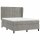 vidaXL Boxspringbett mit Matratze Hellgrau 140x190 cm Samt