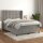 WOWONA Boxspringbett mit Matratze Hellgrau 140x190 cm Samt