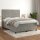 vidaXL Boxspringbett mit Matratze Hellgrau 140x190 cm Samt