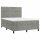 vidaXL Boxspringbett mit Matratze Hellgrau 140x190 cm Samt