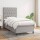 vidaXL Boxspringbett mit Matratze Hellgrau 80x200 cm Stoff