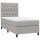 vidaXL Boxspringbett mit Matratze Hellgrau 80x200 cm Stoff