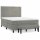 vidaXL Boxspringbett mit Matratze Hellgrau 140x190 cm Samt