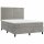 vidaXL Boxspringbett mit Matratze Hellgrau 140x190 cm Samt