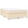 vidaXL Boxspringbett Creme 140x200 cm Stoff