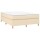 vidaXL Boxspringbett Creme 140x200 cm Stoff