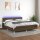 vidaXL Boxspringbett mit Matratze &amp; LED Dunkelbraun 160x200 cm Stoff