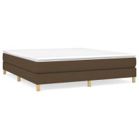 vidaXL Boxspringbett mit Matratze Dunkelbraun 160x200 cm Stoff