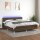 vidaXL Boxspringbett mit Matratze &amp; LED Dunkelbraun 160x200 cm Stoff