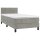 vidaXL Boxspringbett mit Matratze Hellgrau 90x200 cm Samt