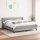 vidaXL Boxspringbett mit Matratze Hellgrau 180x200 cm Stoff