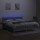 vidaXL Boxspringbett mit Matratze &amp; LED Hellgrau 160x200 cm Stoff