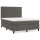 vidaXL Boxspringbett mit Matratze Dunkelgrau 140x190 cm Samt