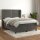 vidaXL Boxspringbett mit Matratze Dunkelgrau 140x190 cm Samt