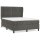 vidaXL Boxspringbett mit Matratze Dunkelgrau 140x190 cm Samt