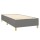 vidaXL Boxspringbett mit Matratze Dunkelgrau 90x200 cm Stoff