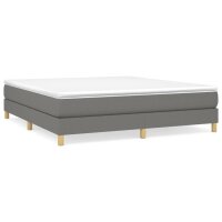 vidaXL Boxspringbett Dunkelgrau 160x200 cm Stoff