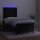 vidaXL Boxspringbett mit Matratze &amp; LED Schwarz 90x200 cm Samt